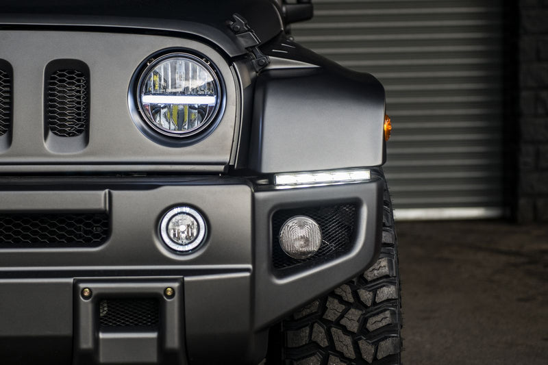 JEEP WRANGLER JK (2007-2018) LED HEADLIGHTS WITH CENTRAL DRLS - Image 3