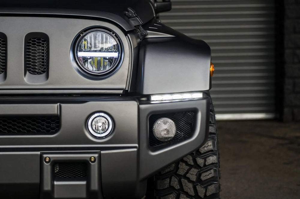 Land Rover Defender (1991-2016) LED Headlights with Central DRLs - Image 6